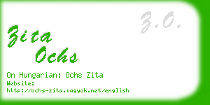 zita ochs business card